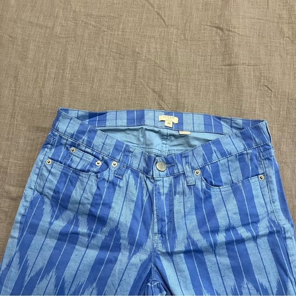 J. Crew Blue Straight Leg Jeans IKAT pattern Size 29 Summer Western - Picture 5 of 6